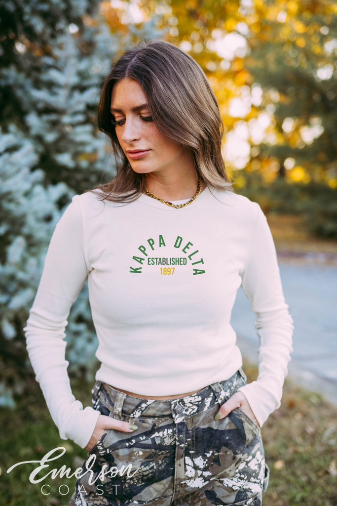 Kappa Delta Arch Crop Longsleeve