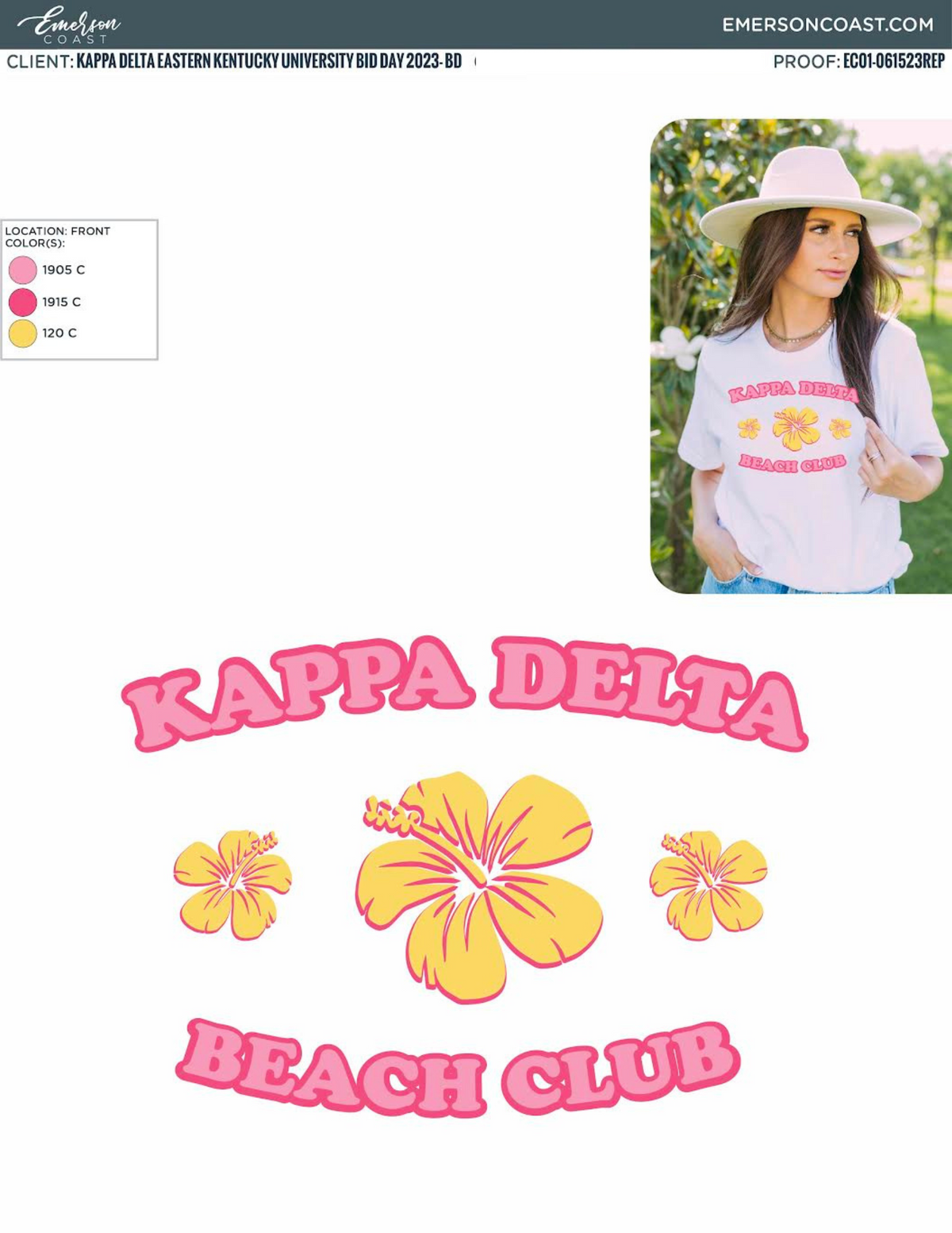Kappa Delta Beach Club Bid Day Tee