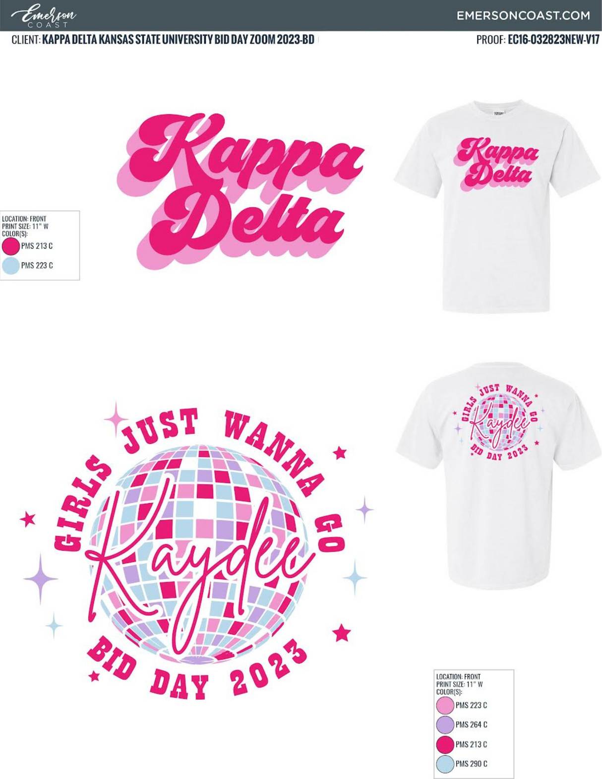 Kappa Delta Girls Just Wanna Go Kaydee Bid Day Tee