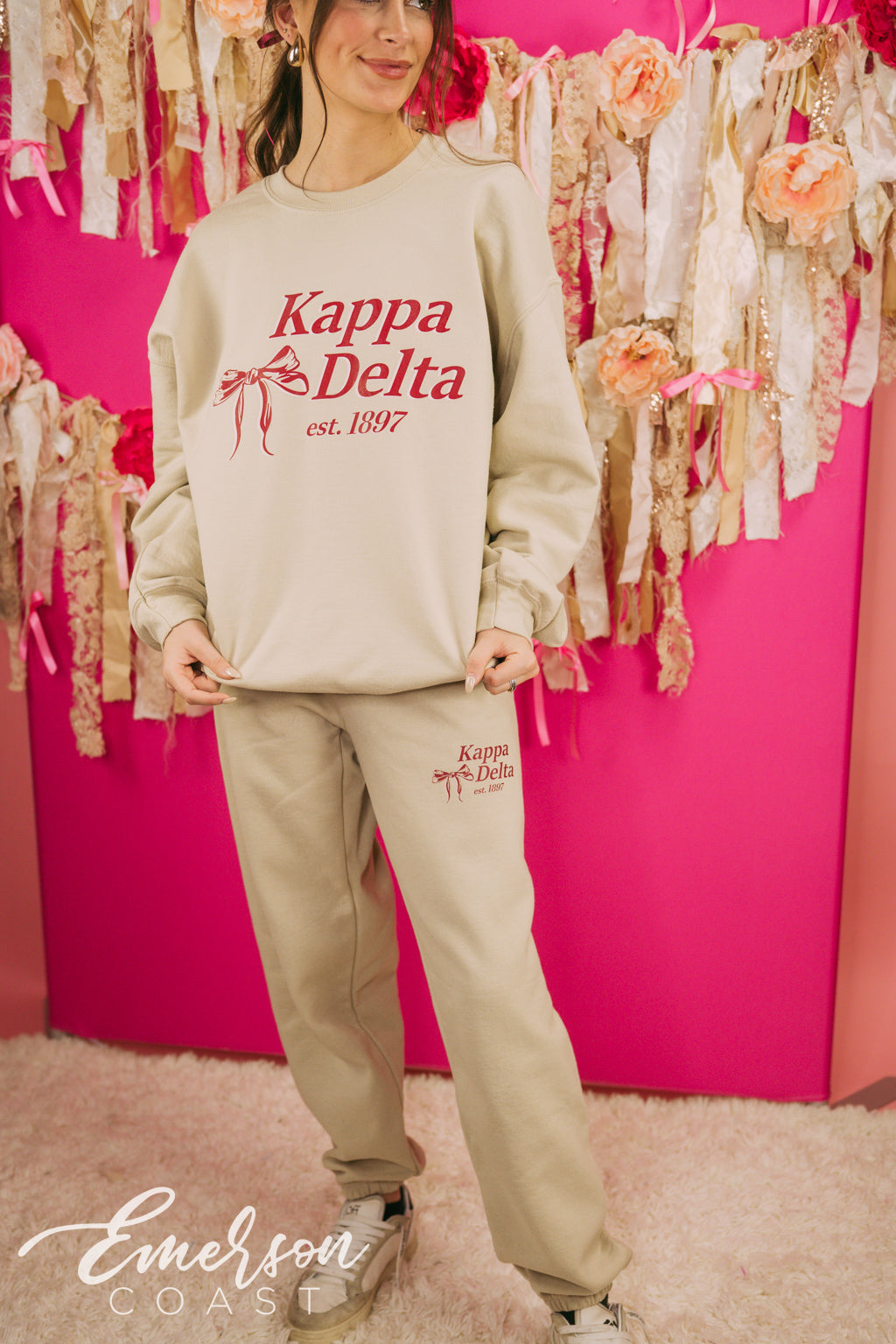 Kappa Delta Match Bow Sweat Set