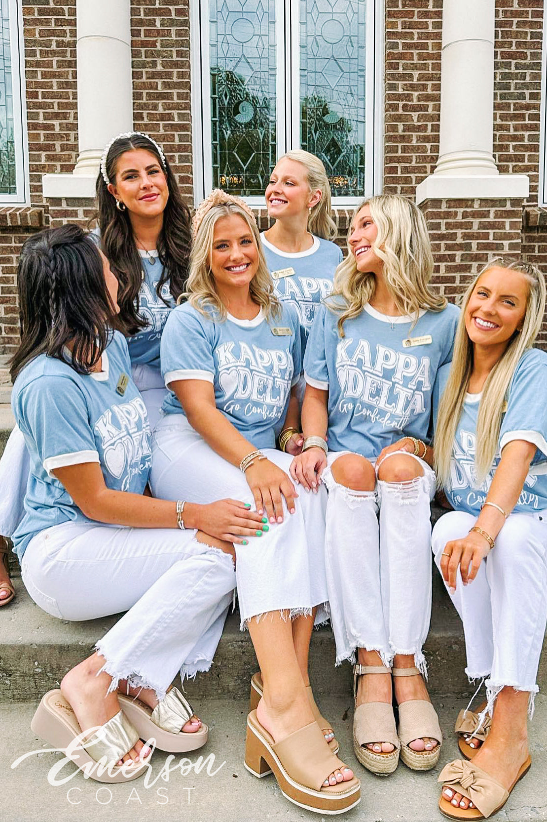 Kappa Delta Light Blue Philanthropy Colorblock Ringer