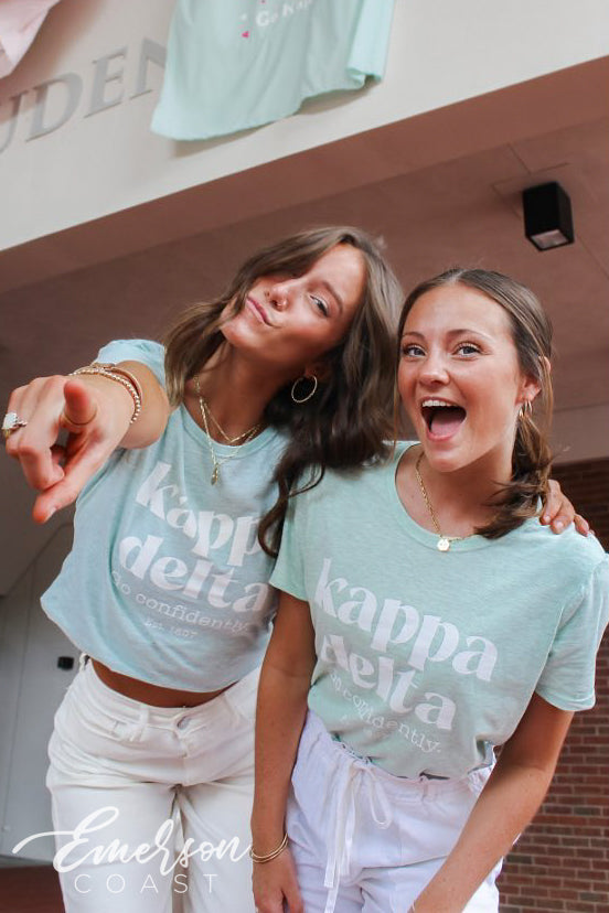 Kappa Delta Light Green Go Confidently Tee