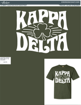 Kappa Delta Forest Green Greek Shamrock Tee