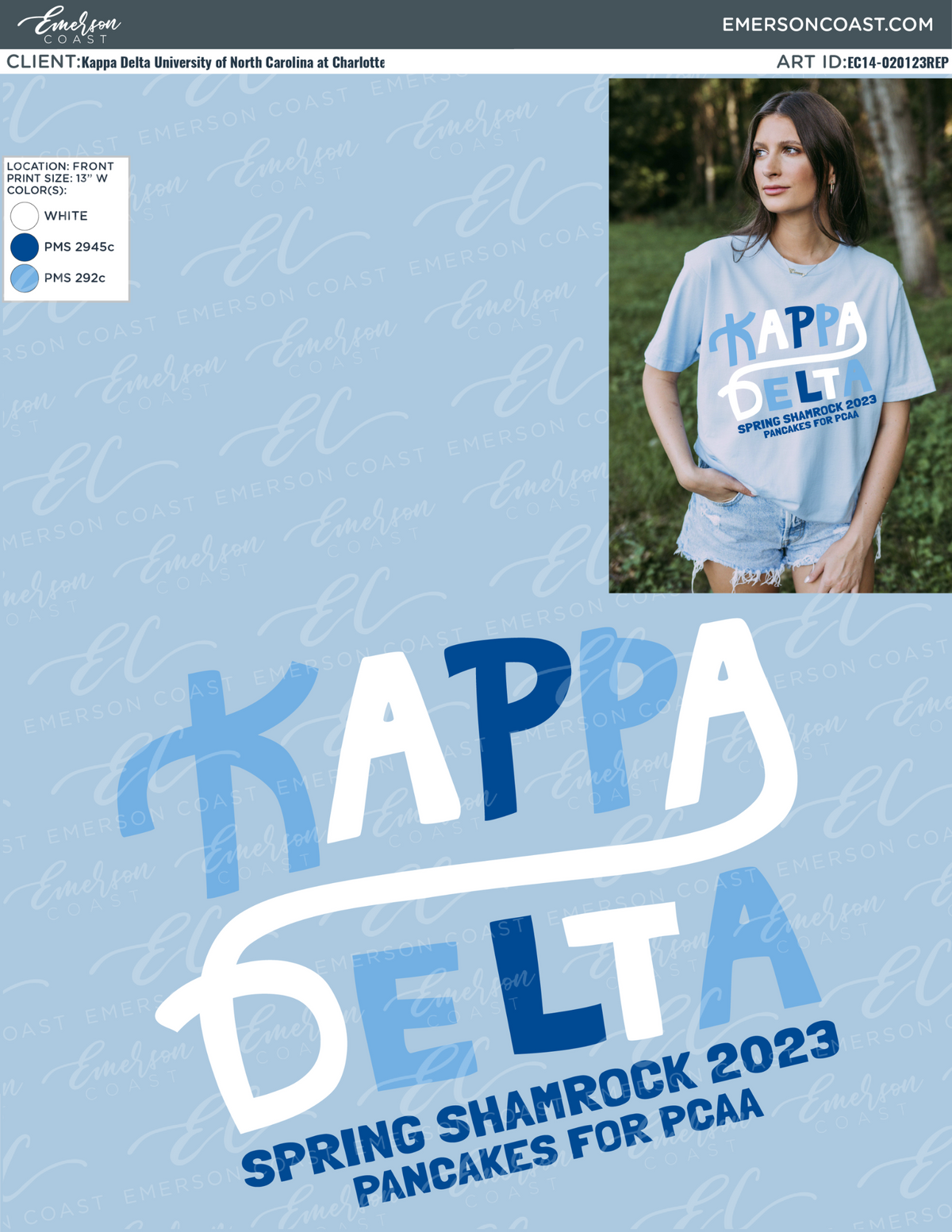 Kappa Delta Spring Shamrock Philanthropy Tshirt