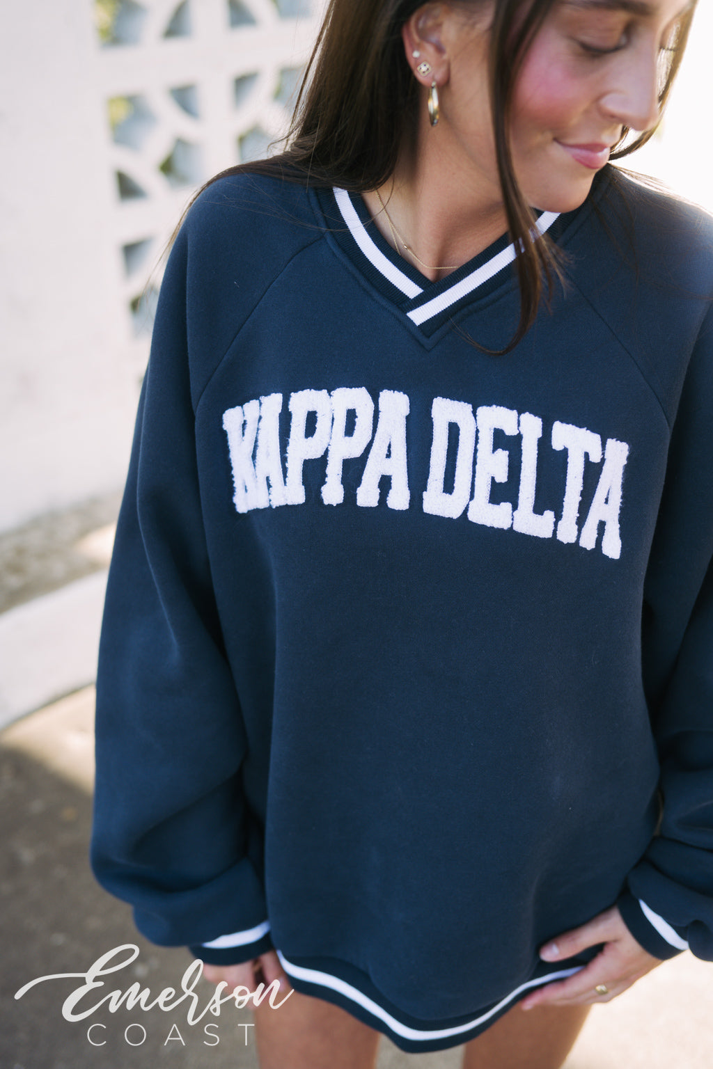 Emerson Coast Letterman Vneck Pullover