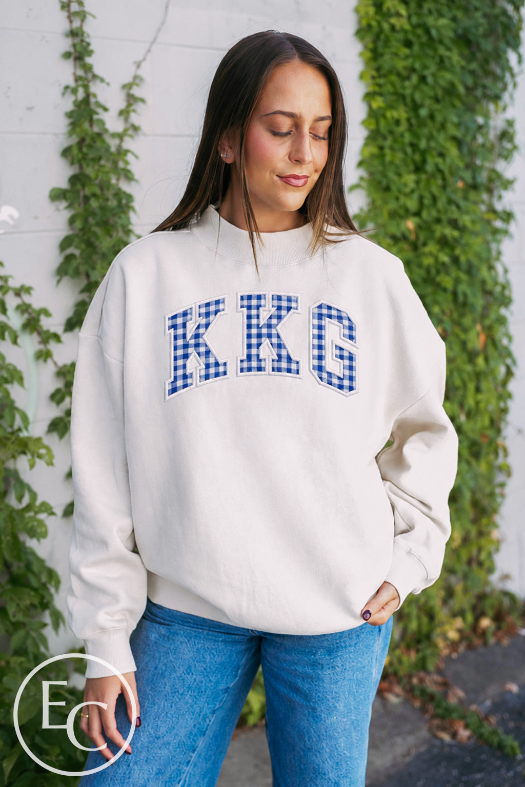 Kappa Kappa Gamma Applique Mockneck
