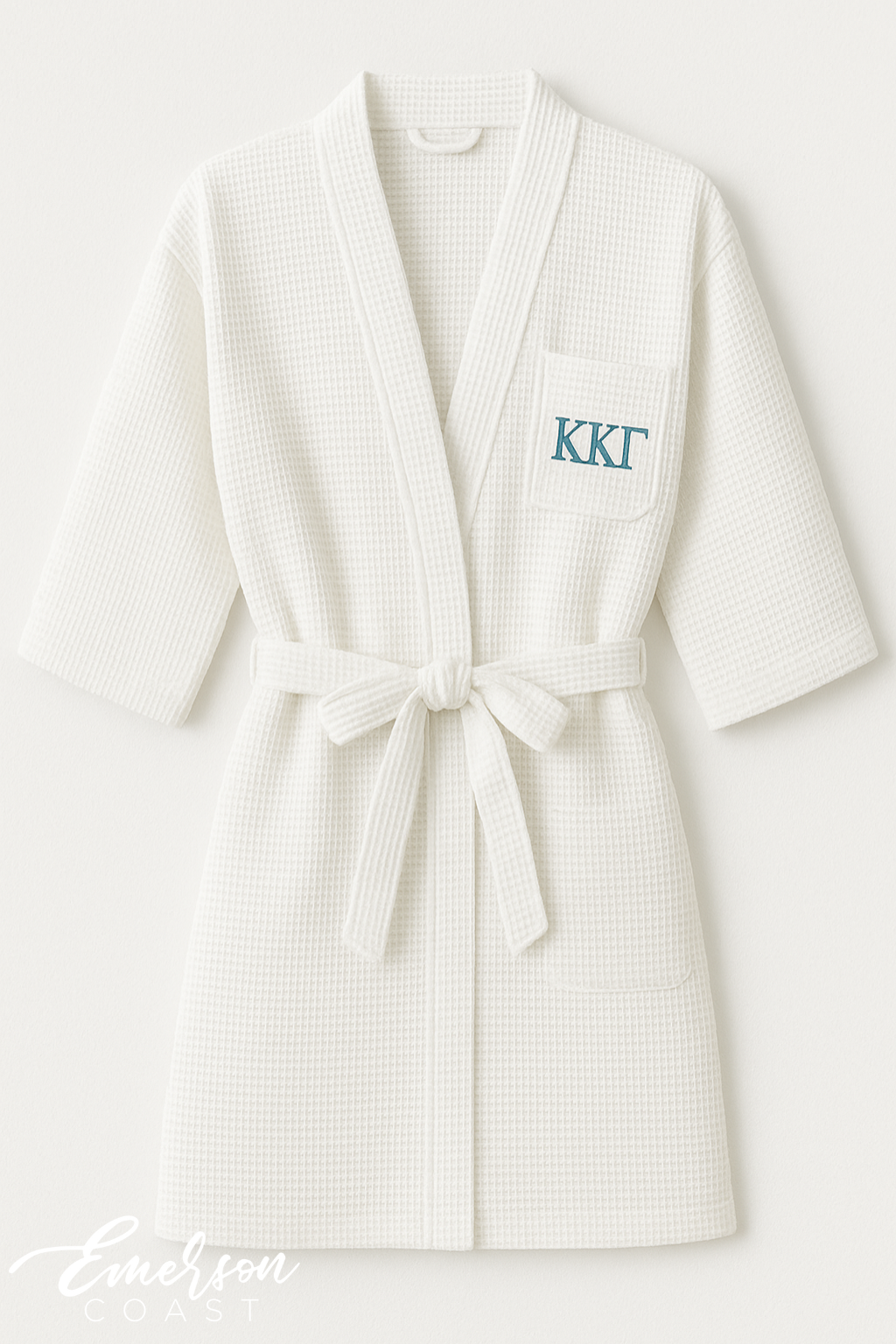 Sorority Embroidered Waffle Knit Robe