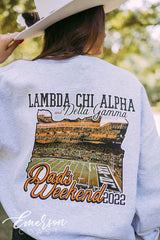 Delta Gamma Football Field Dad's Weekend Sweatshirt