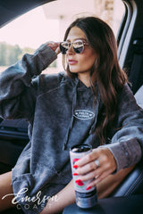 Delta Gamma Roadtrip Charcoal Corduroy Hoodie