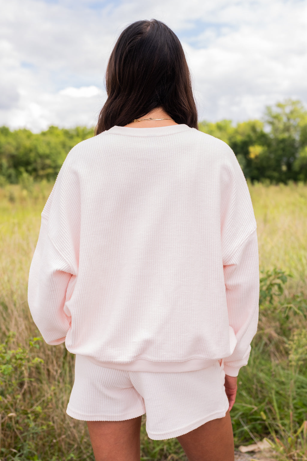 Corded Crewneck and Shorts Set