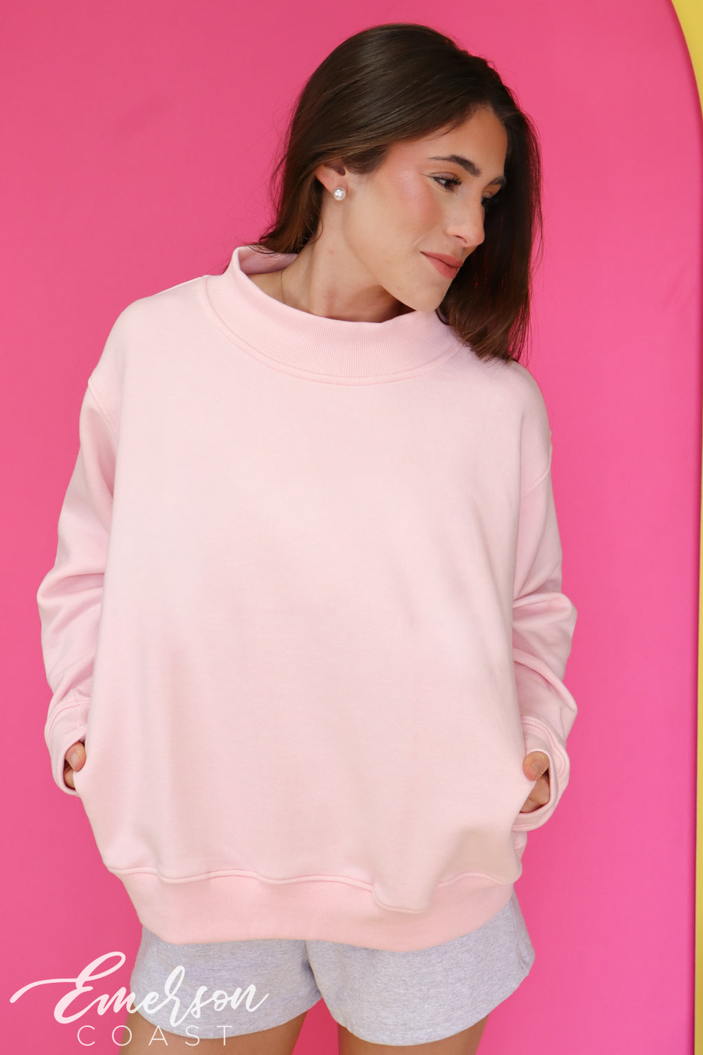 Emerson Coast Custom Mock Neck Sweatshirt