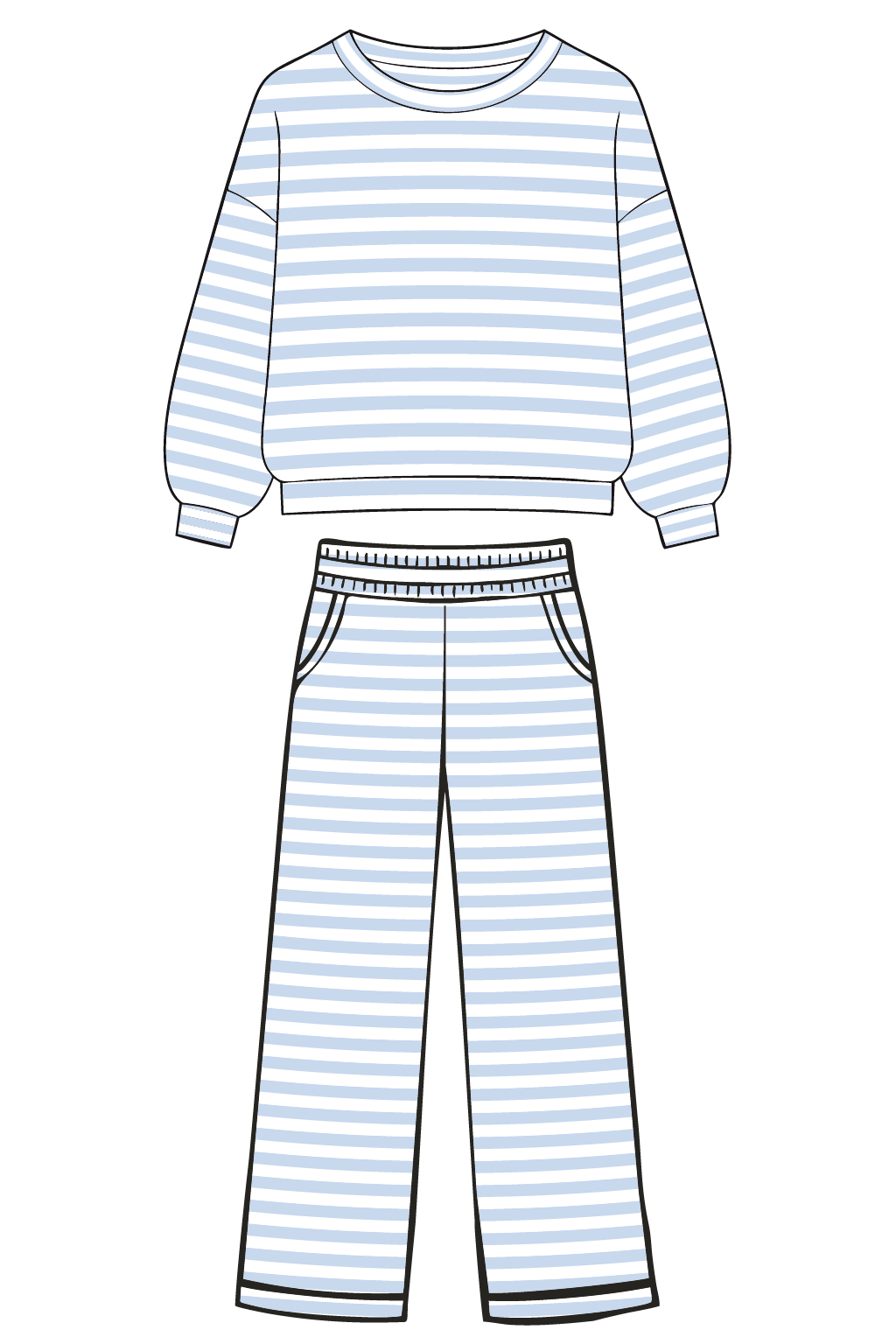 Lt Blue Striped