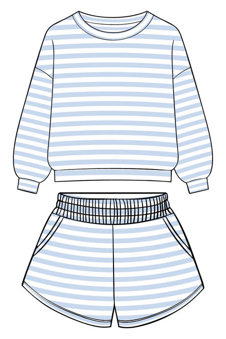 Lt Blue Striped