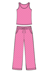 Lt Pink and Pink Polka Dot