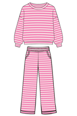 Lt Pink and Pink Striped