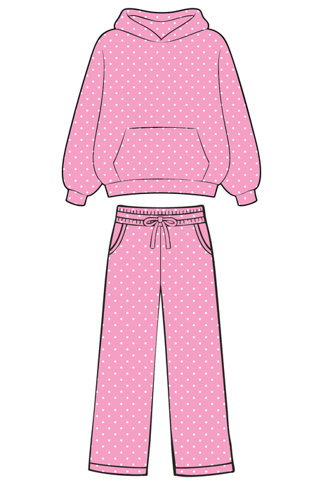 Lt Pink Polka Dot