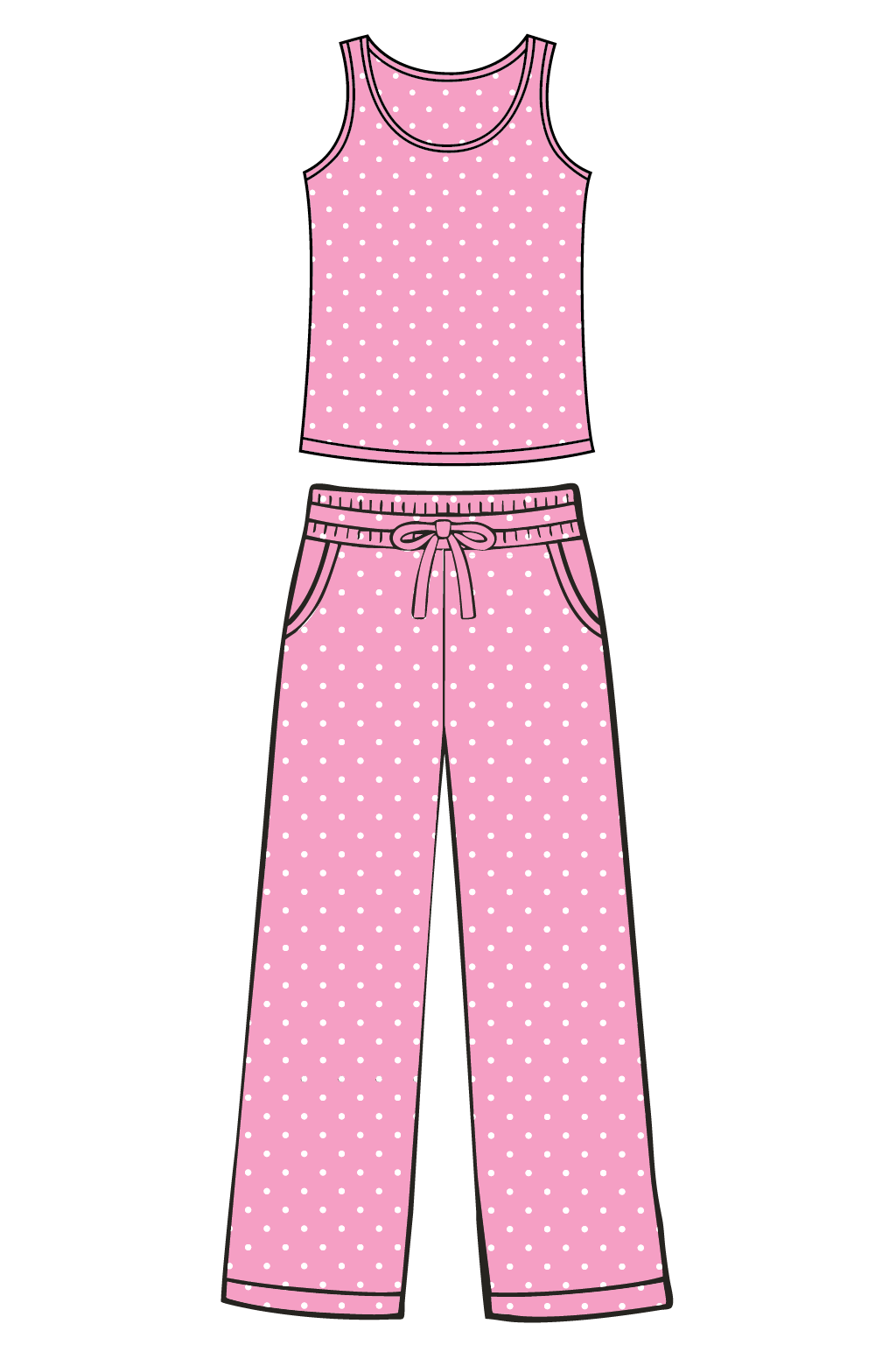 Lt Pink Polka Dot