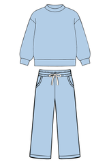 Emerson Coast Shoreline Mock Neck and Wide Leg Pants Set