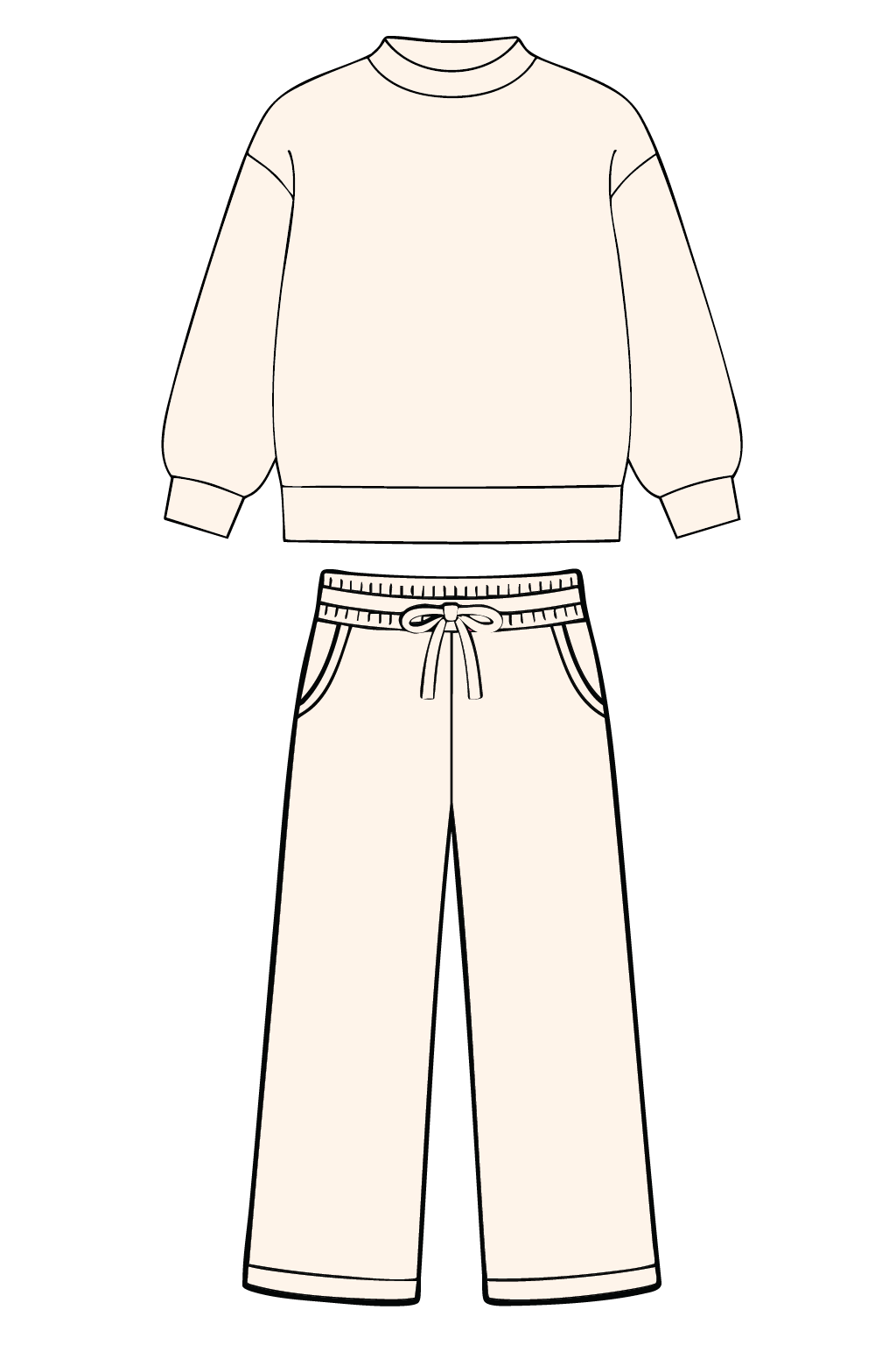 Emerson Coast Shoreline Mock Neck and Wide Leg Pants Set