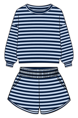 Navy Lt Blue Striped