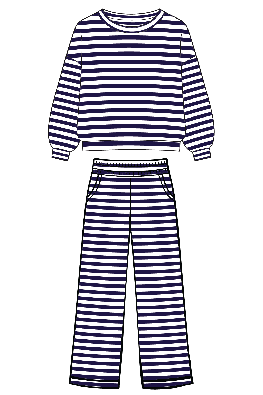 Navy Striped