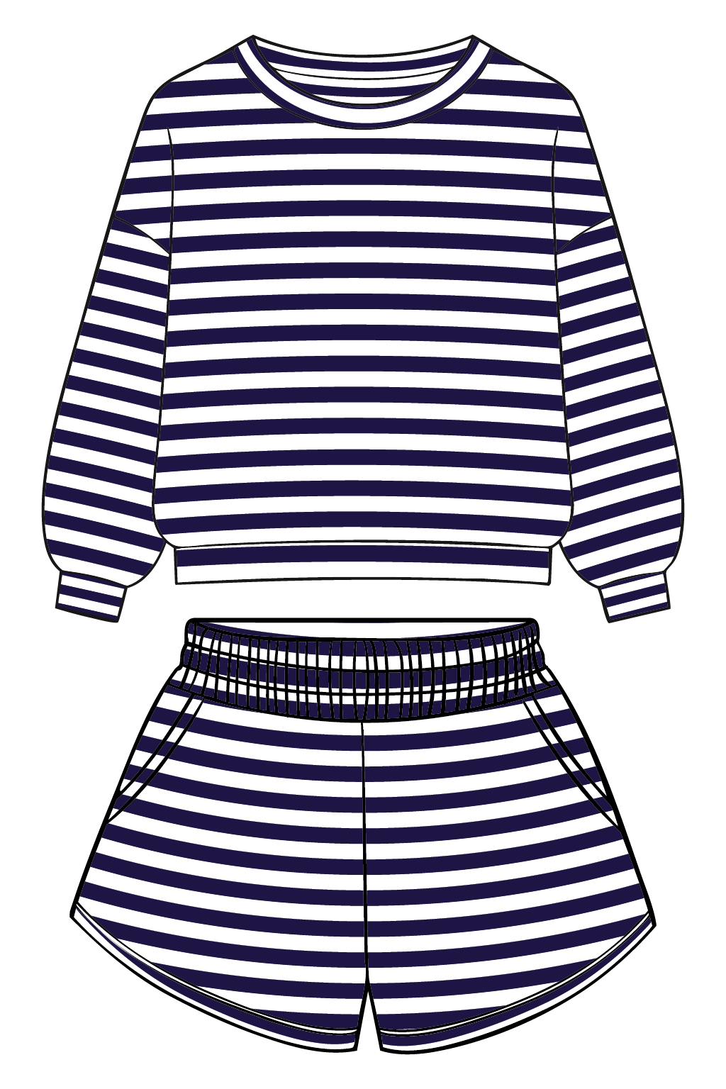 Navy Striped