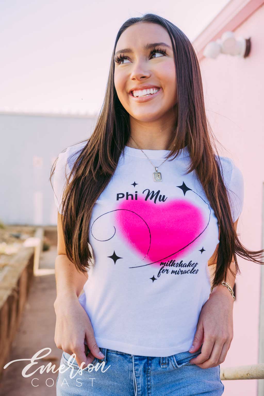 Phi Mu Milkshakes for Miracles Baby Tee