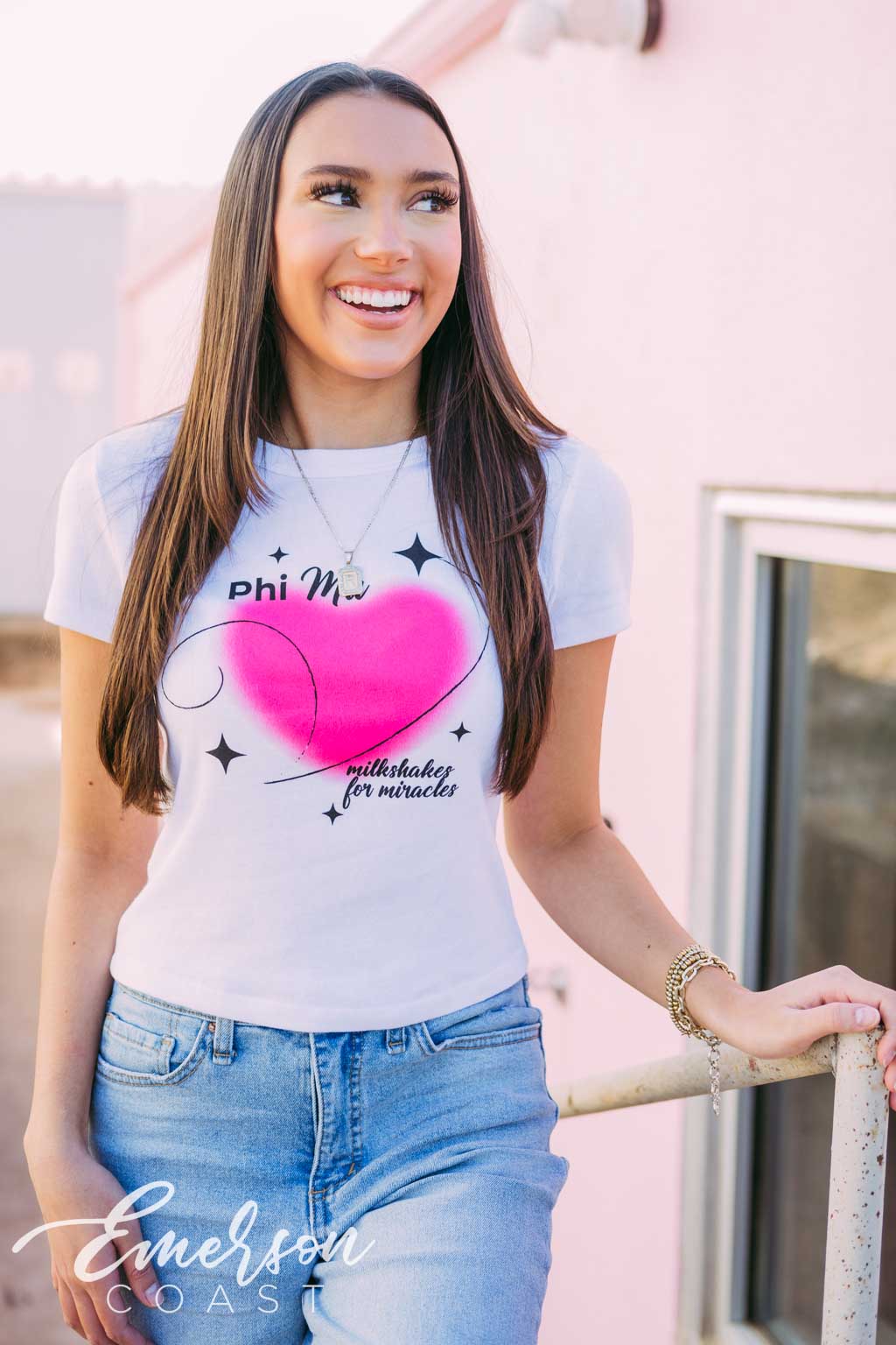 Phi Mu Milkshakes for Miracles Baby Tee