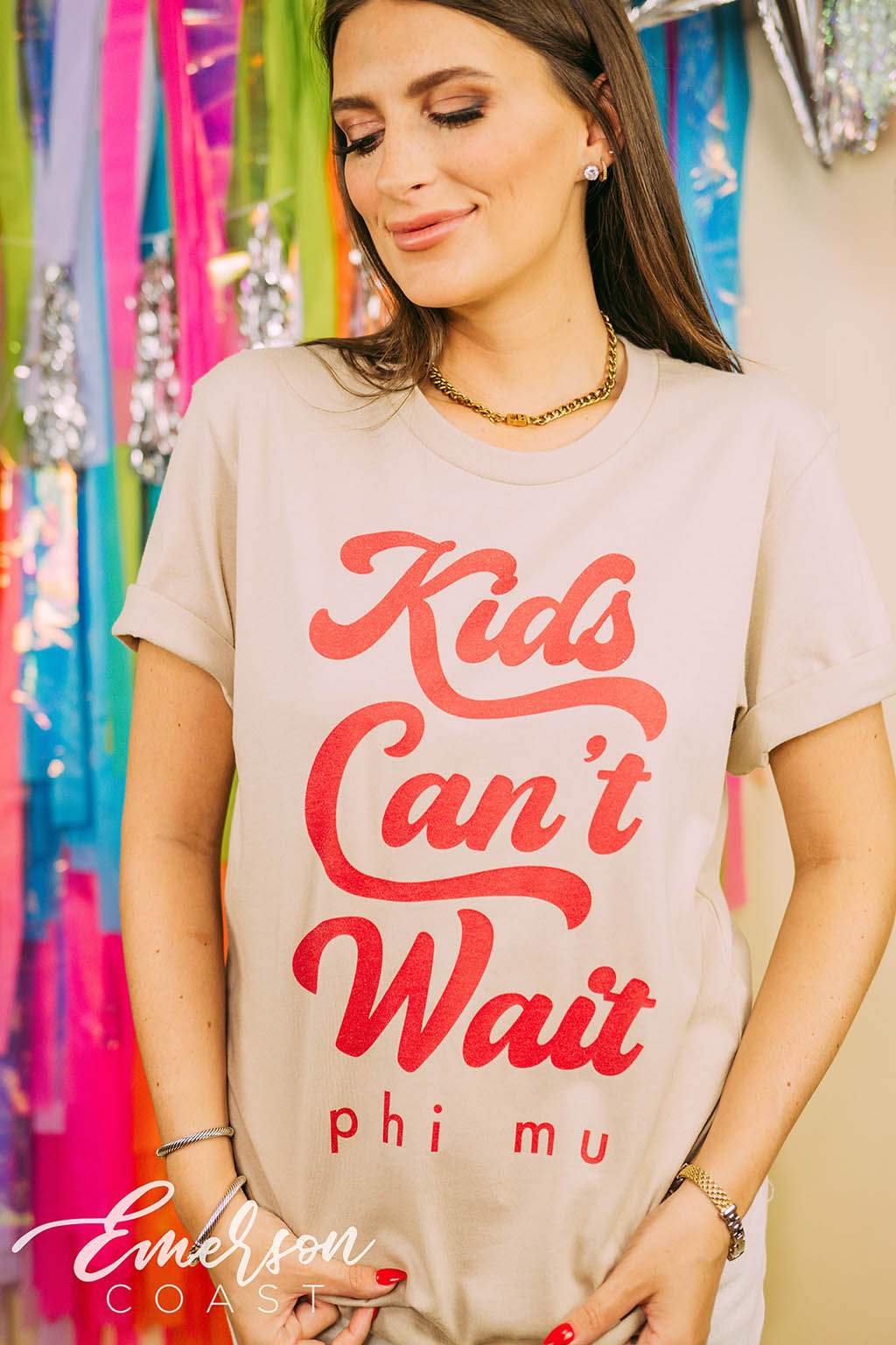 Phi Mu Kids Can't Wait Tshirt