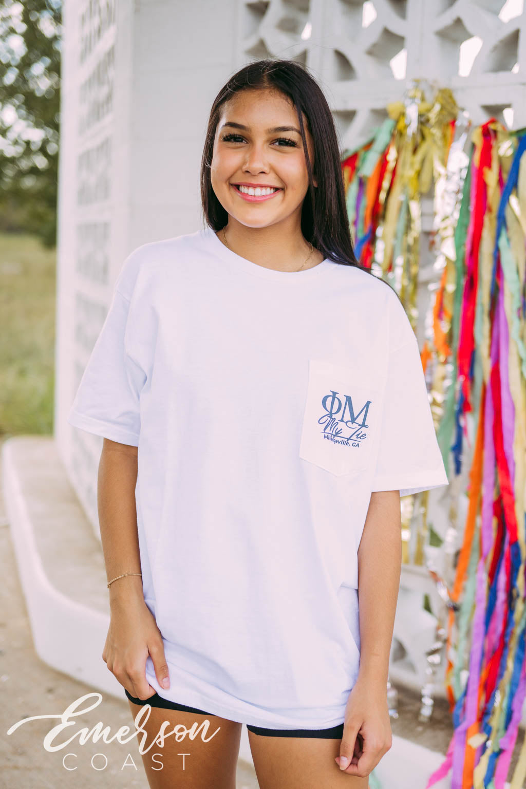 Phi Mu My Tie Date Night Pocket Tee
