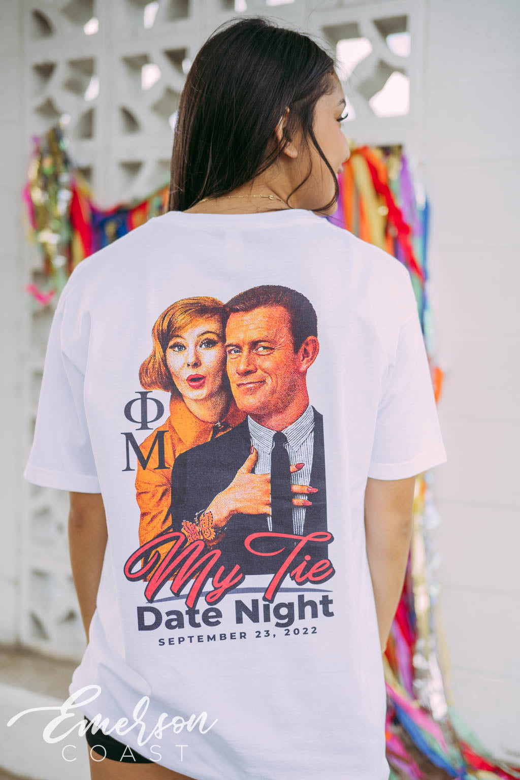 Phi Mu My Tie Date Night Pocket Tee