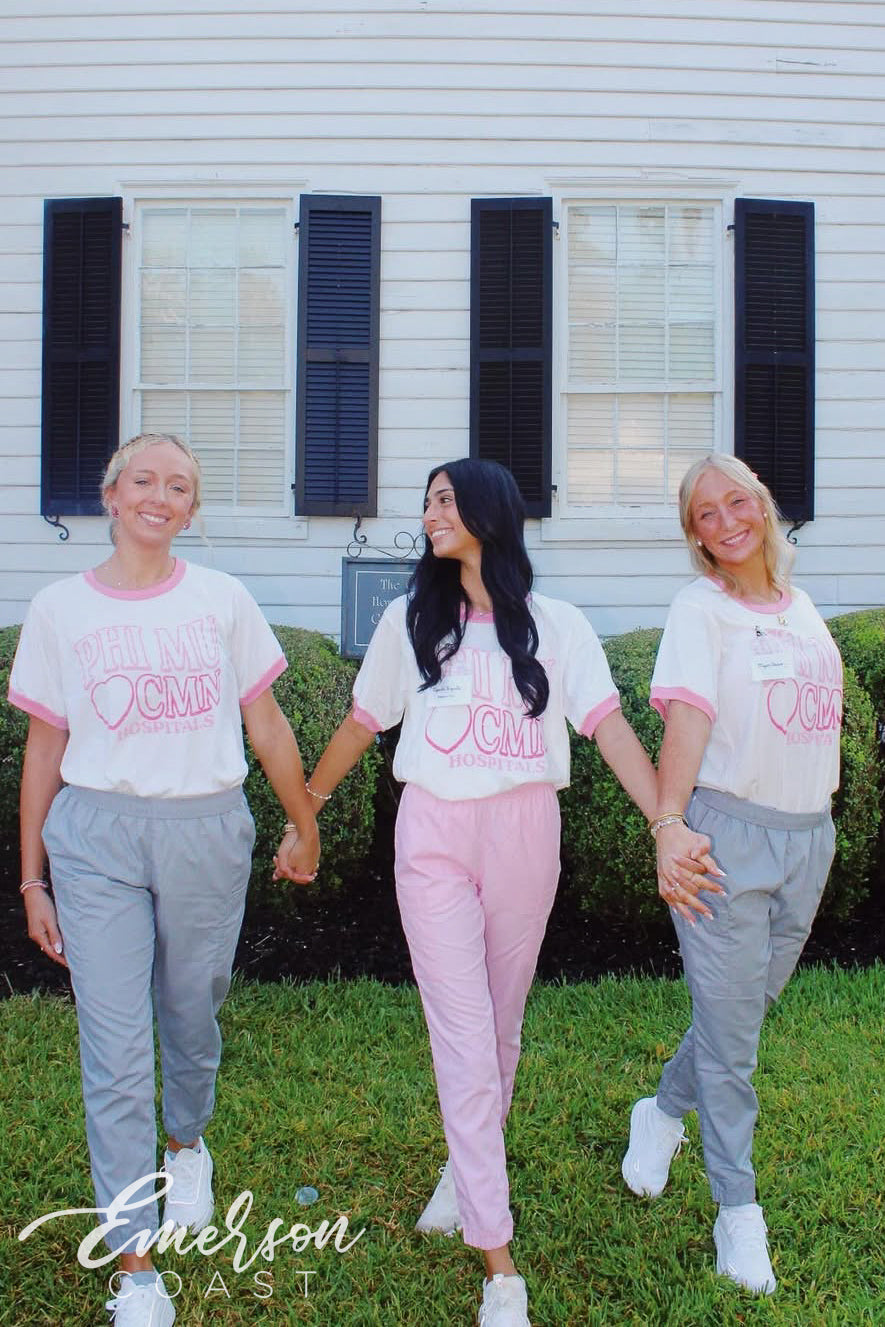 Phi Mu Georgia College & State University CMNH Colorblock Ringer Tee