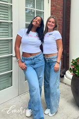 Phi Mu Georgia Tech University Recruitment Simple Script Baby Tee