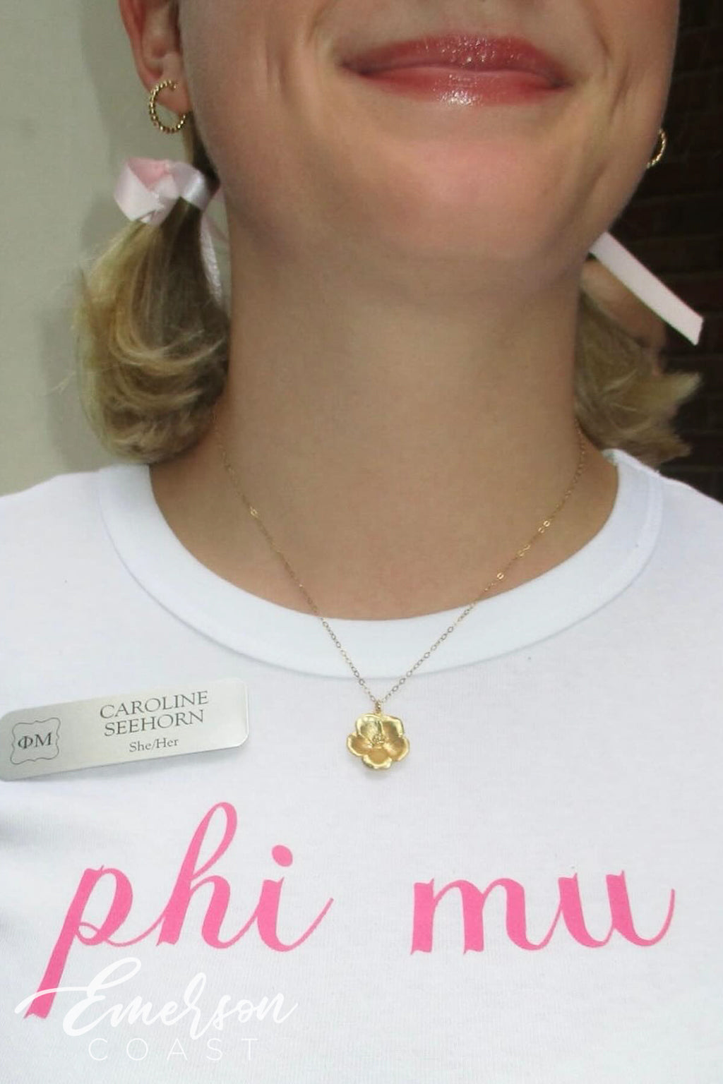 Phi Mu Georgia Tech University Recruitment Simple Script Baby Tee