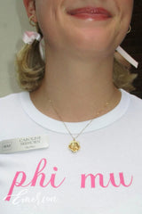 Phi Mu Georgia Tech University Recruitment Simple Script Baby Tee