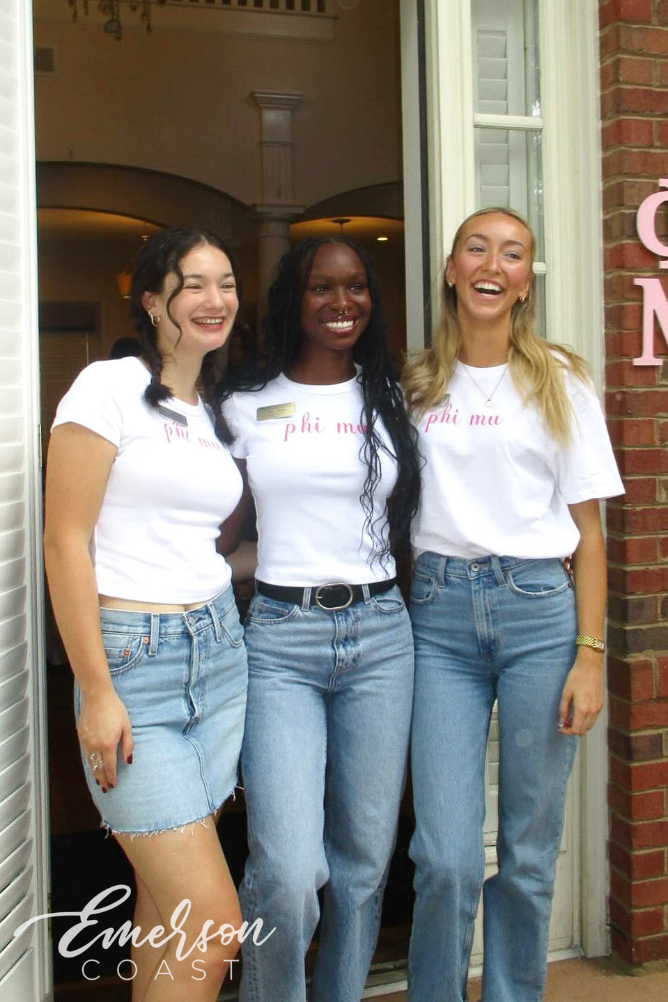 Phi Mu Georgia Tech University Recruitment Simple Script Baby Tee