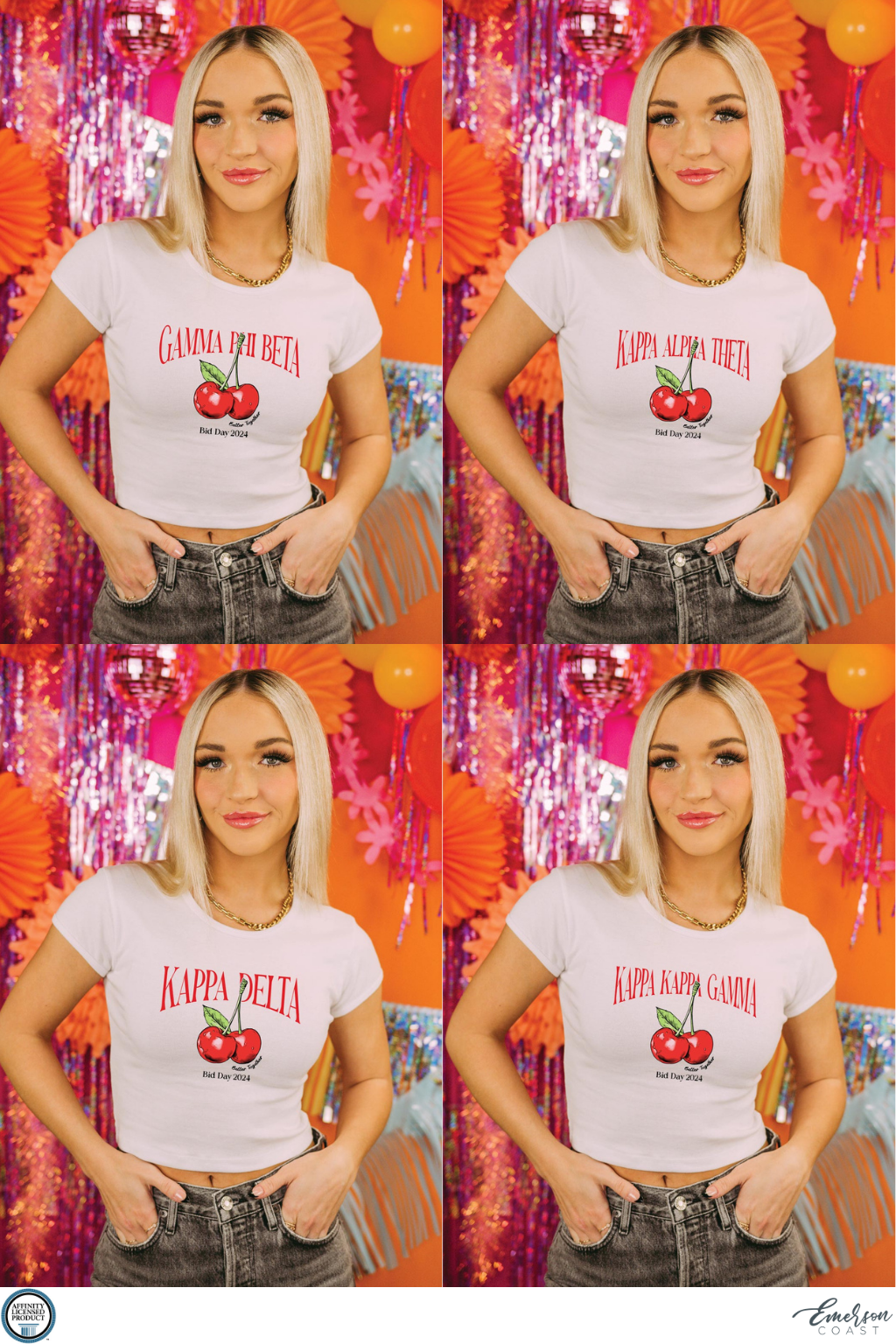Cherry Bomb Bid Day Baby Tee
