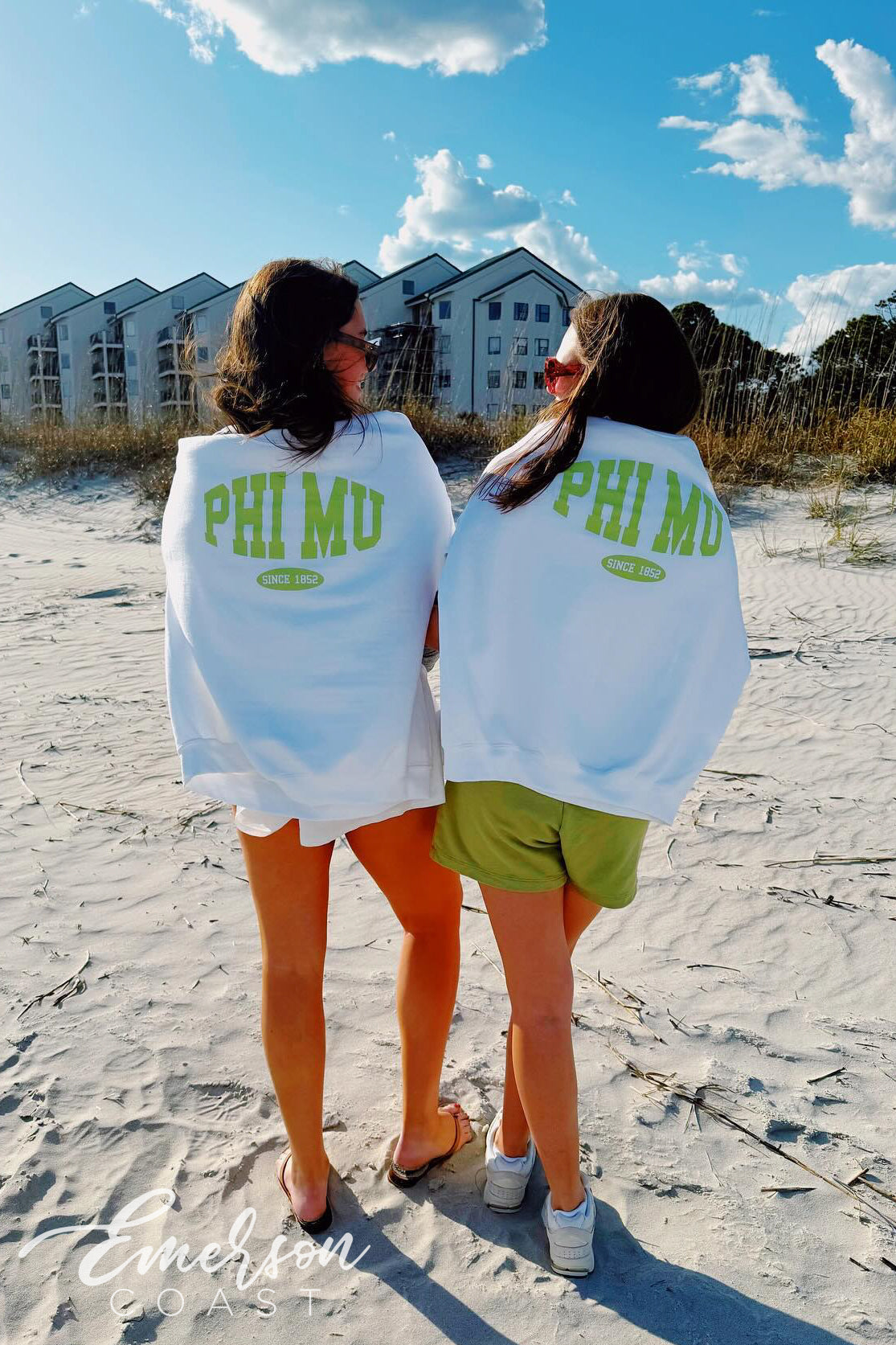 Phi Mu Bold White PR Crewneck