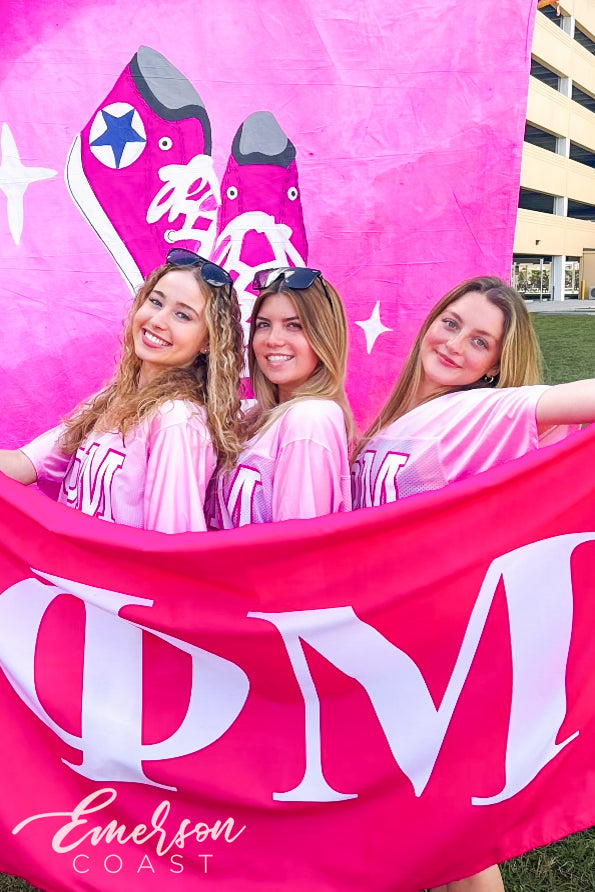 Phi Mu Pink Philanthropy Mesh Jersey