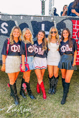 Phi Mu Black Football Jersey