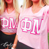 Phi Mu Pink Philanthropy Mesh Jersey