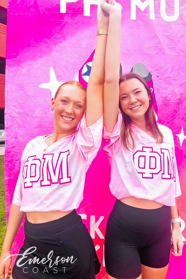 Phi Mu Pink Philanthropy Mesh Jersey