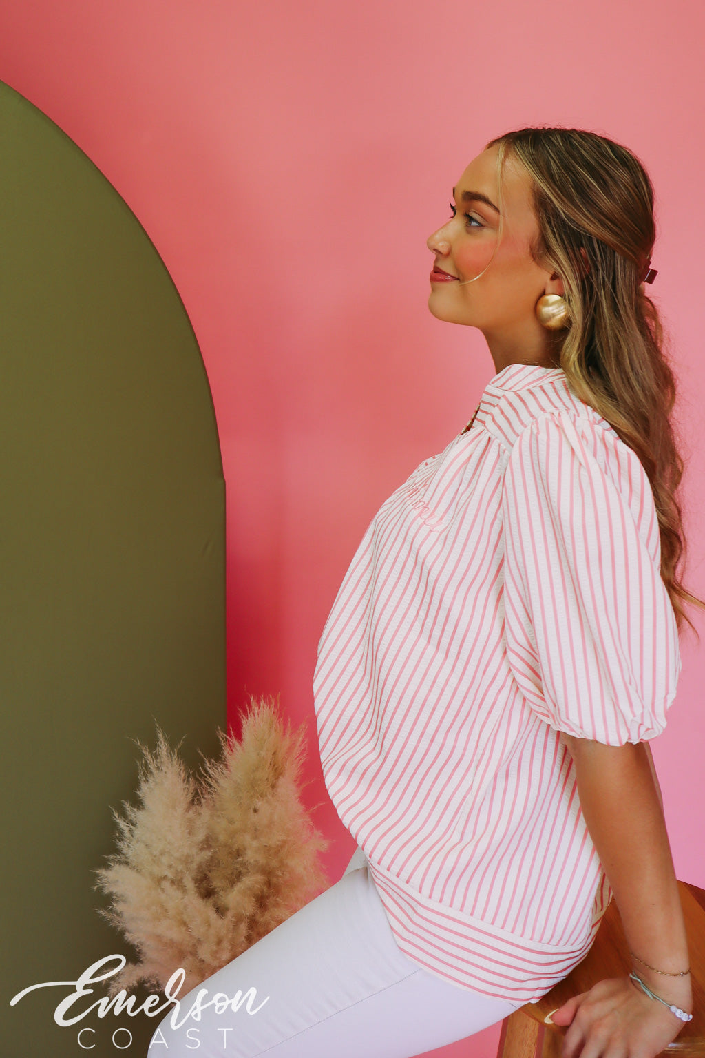 Phi Mu Striped Stratford Blouse