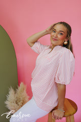 Phi Mu Striped Stratford Blouse