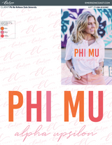 Phi Mu Colorful Recruitment Notch Tee