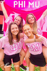 Phi Mu Pink Philanthropy Mesh Jersey