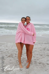 Phi Mu Pink Collared Crew Pullover