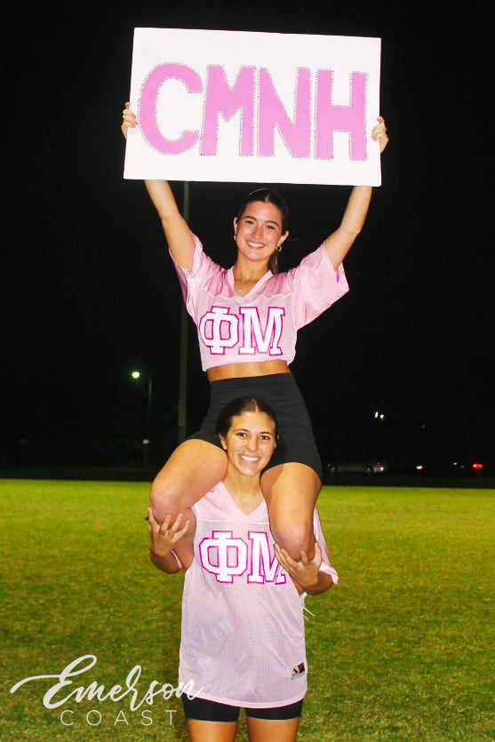 Phi Mu Pink Philanthropy Mesh Jersey