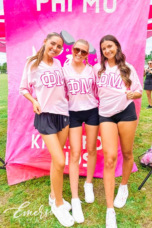 Phi Mu Pink Philanthropy Mesh Jersey
