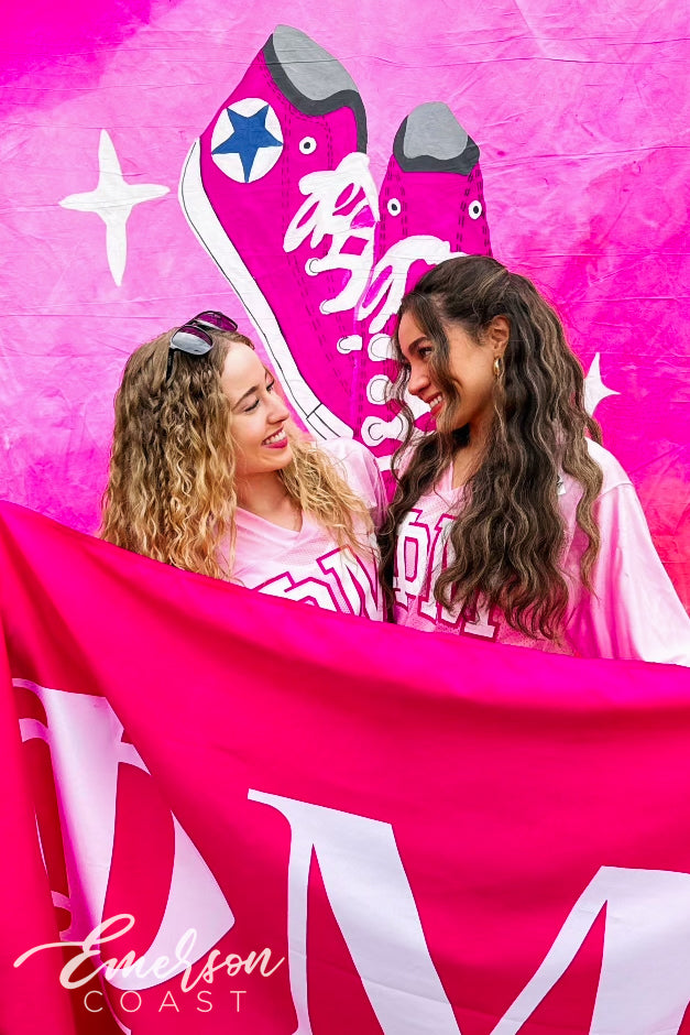 Phi Mu Pink Philanthropy Mesh Jersey
